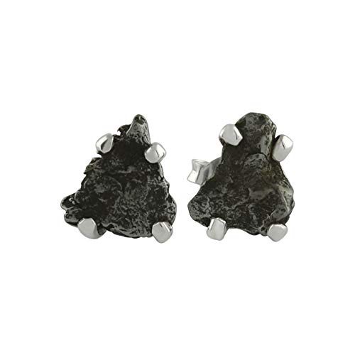 Starborn Meteorit Nugget Campo del Cielo. Pendientes de Plata Ley 925