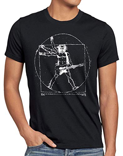 style3 Da Vinci Rock Camiseta para Hombre T-Shirt música Festival, Talla:XL, Color:Negro