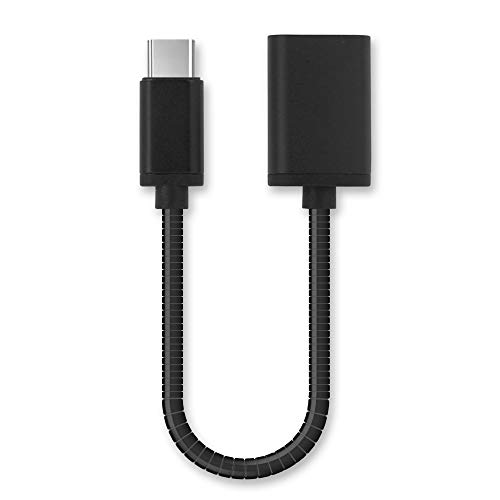 subtel® Cable Adaptador USB C a USB OTG Compatible con MacBook Android Google Samsung Smartwatch Altavoz Cámara o Auriculares, Negro