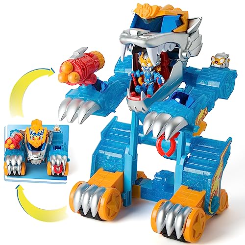 SUPERTHINGS Wild Tigerbot Kazoom – Robot Tigre transformable. El Robot se transforma en un vehículo. Incluye 1 Wild Kid y 1 Wild SuperThing exclusivos