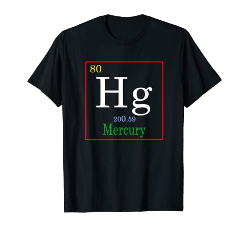 Tabla periódica de productos químicos de elementos de mercurio Camiseta
