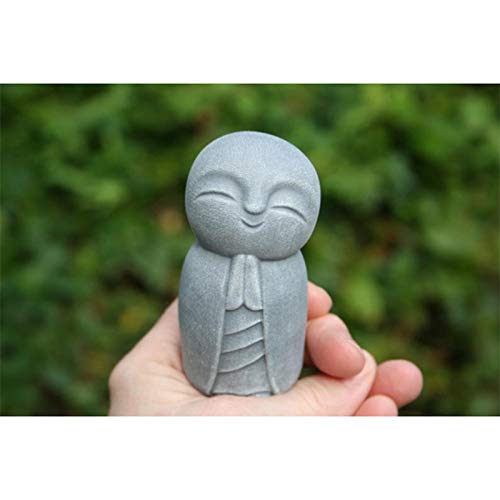 Taloit Jizo - Figura de monje jizo risa, resina de Buda, perfecta para el hogar, oficina, jardín, jardín, decoración de patio al aire libre