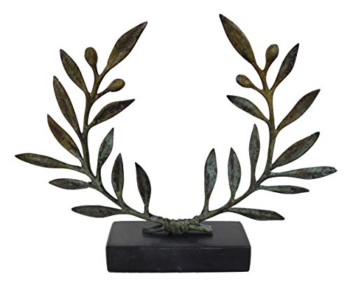 Talos Artifacts - Corona de oliva de bronce sobre base de mármol, premio de los Juegos Olímpicos griegos - Kotinos