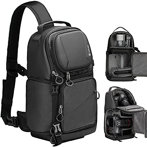TARION TR-S Bolso de hombro para cámara, bolso de viaje impermeable para cámara, mochila para fotografía, con cubierta para la lluvia, 9L
