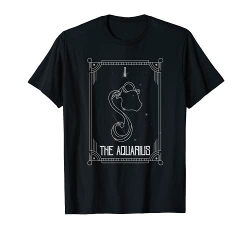 Tarjeta de tarot de Acuario, signo del zodiaco gótico oculto, cumpleaños Camiseta