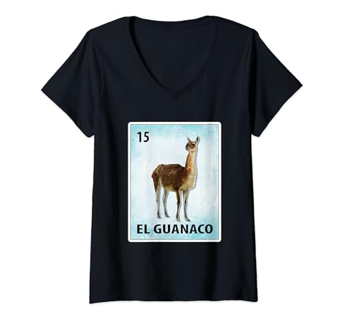 Tarjetas de Guanaco Mexicanas de El Guanaco Camiseta Cuello V