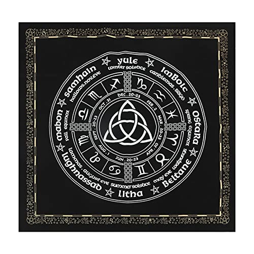 Tarot - Mantel triple de astrología con pentagrama para decoración de manteles