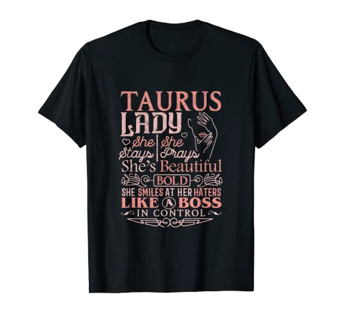 Tauro Lady Camisa astrología signo del zodiaco Tauro Mujer Niña Camiseta