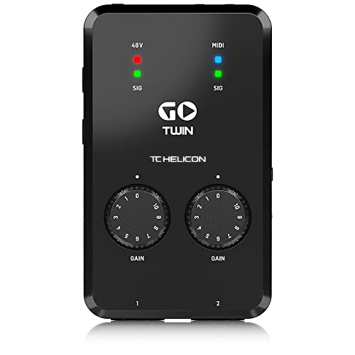 TC Helicon GO TWIN Interfaz de audio/MIDI de 2 canales de alta definición para dispositivos móviles