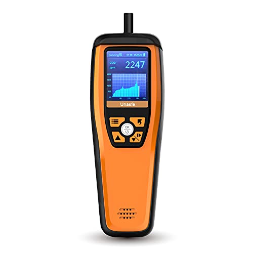 Temtop M2000C Monitor de Calidad del Aire para PM2.5 PM10 Partículas Temperatura CO2 Humedad Configurable Alarma de Audio Grabación Curva Fácil Calibración