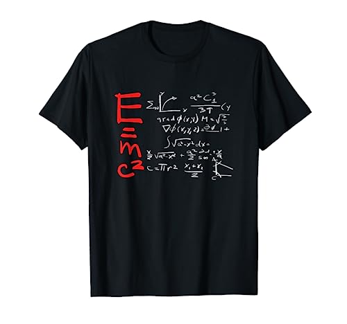 Teoría de la relatividad E = mc2 ecuación de la teoría Camiseta