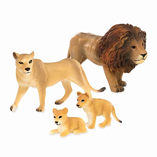 Terra by Battat Juguete – Estatuilla de león – Familia de Leones Safari – Animales de la Selva – Lion Family (AN2827Z)