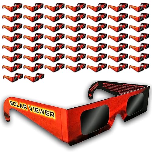 Thousand Oaks Optical Gafas de Eclipse Solar (Paquete de 50) certificada por CE e ISO