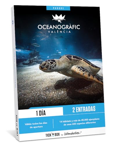Tick&Box - Caja Regalo - Oceanografic Valencia - 2 entradas para 1 día de Acceso al Parque Oceanografic Valencia - Idea Regalo Mujer Hombre Pareja Original