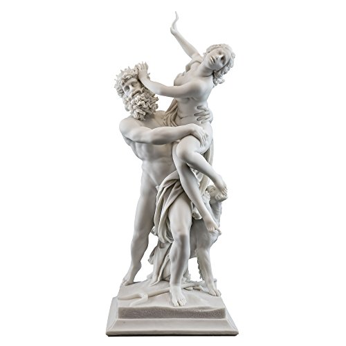 Top Collection Estatua de Plutón y Proserpina de 14 pulgadas de Gian Lorenzo Bernini (1598-1680). Mármol fundido en frío premium. Réplica de obra maestra de grado museo.
