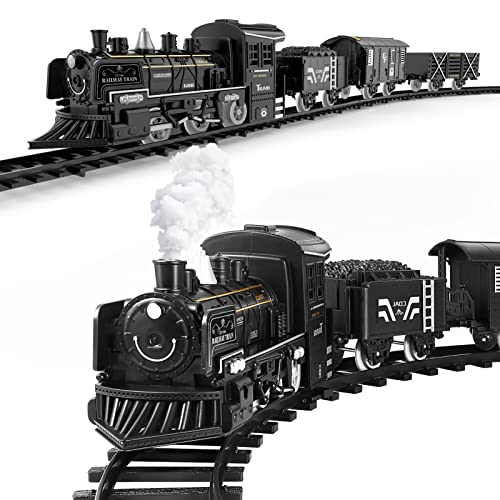 TOYANDONA 1 Set Kids Steam Motor Locomotor Juguete Freight Modelo Eléctrico Tren Train Ferrocarril Toy Steam Steam Set Toughthing