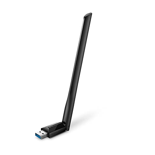 TP-Link Archer T3U Plus AC1300 - Adaptador Wi-Fi Dual Band 5GHz/2.4GHz, USB 3.0, Antena Wi-Fi Externa Ajustable, Señal Potente, Turbo 256QAM, Compatible Windows/MacOS, Color Negro