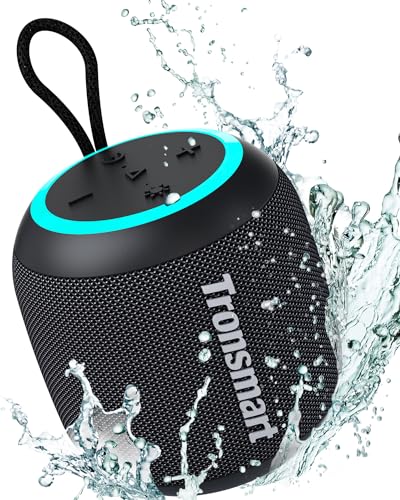 Tronsmart T7 Mini Altavoz Portatil Bluetooth 5.3, 15W, 18 Horas de Reproducción, Sonido Stereo 360°, Resistente al agua IPX7, para el Hogar, Aire Libre, Viajes, Negro