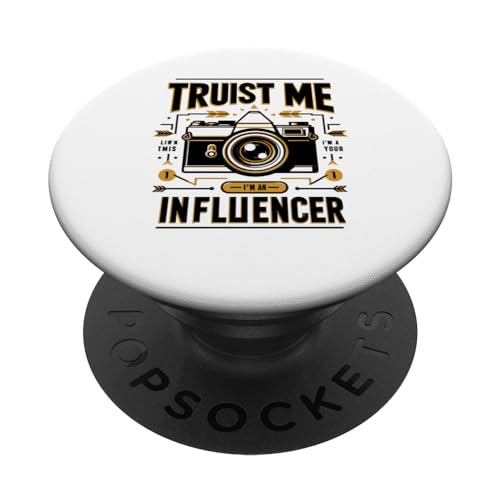 Trust Me I'm An Influencer - Para fanáticos divertidos de las redes sociales PopSockets PopGrip Intercambiable