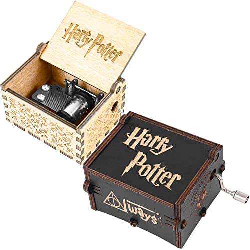 TTBAODAN Caja De MúSica con Tema De PelíCula, 2 Piezas Caja De MúSica De Harry Potter, Birthday Gifts, 6.5X5.2X4.2cm