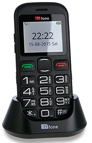 TTfone Jupiter 2 TT850 - Teléfono libre (botones grandes, botón de emergencia y base de carga)