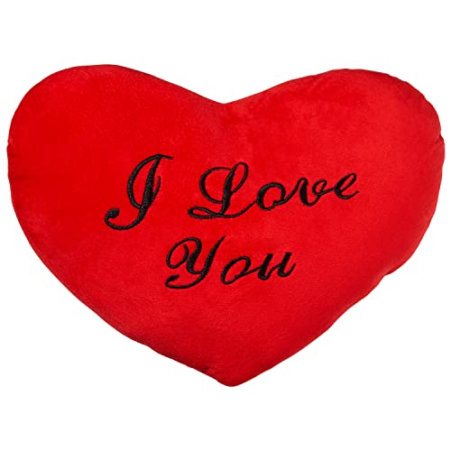 TWIDDLERS - Cojín Forma de Corazón - Regalo de San Valentín, Novios, Aniversarios y Ocasiones Especiales Románticas - Peluche de Amor Almohada, 34x28x6 cm