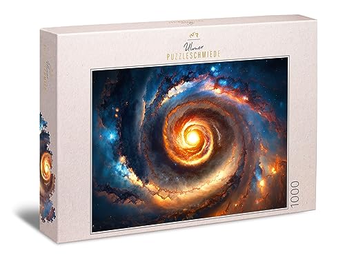 Ulmer Puzzleschmiede - Puzzle Supernova de 1000 piezas – la galaxia espiral como impresionante diseño espacial de la colección de rompecabezas universo, planetas, galaxia – Puzzle de calidad fabricado