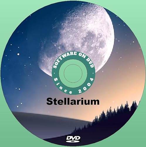 Última versión nueva de la aplicación de software de astronomía Stellarium Planetarium para Windows en DVD