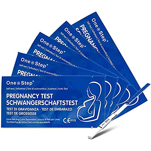 Un Paso® 5 x altamente sensible 10 mIU Tiras de Prueba de embarazo (pruebas hasta 6 días antes)