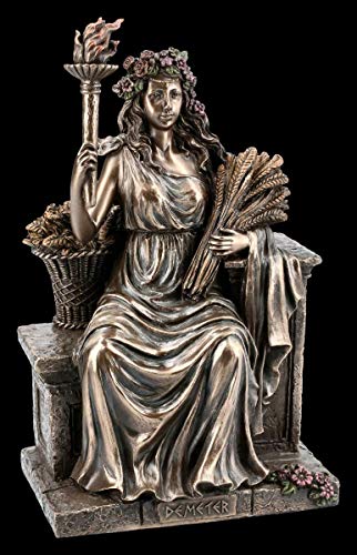 Unbekannt Demeter Figura - Griega Diosa Des Getreides Veronese Figura Decorativa,Artículo Decorativo,Óptica Bronce, H 22,5 CM
