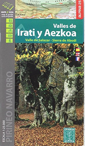 Valles de Irati y Aezkoa, Valle de Salazar y Sierra de Abodi. 1:25.000. Mapa excursionista. Editorial Alpina. (Editorial Alpina Alpina)