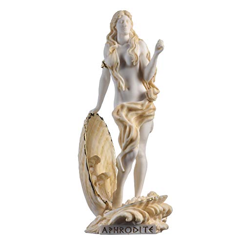Venus En Ascenso Afrodita Diosa Griega Hija De Zeus Estatua En Tono Dorado Escultura 23 cm