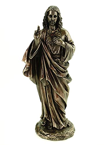 Veronese 708-7782 Figura Sagrado Corazón de Jesús Figura Maria 21CM