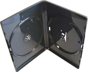 Vision Media - 5 x Estuche Amaray Negro Doble para DVDs/Blu Rays/Cds