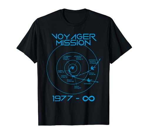 Voyager 1 2 Sondas Trayectoria de exploración del espacio exterior Camiseta