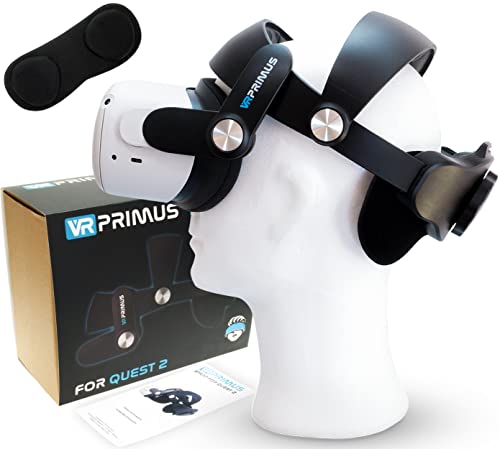 VR PRIMUS® Strap con protección Extra para la Lente - Soporte para la Cabeza - Compatible con Meta (Oculus) Quest 2 - Elite - Accesorios para Gafas de RV
