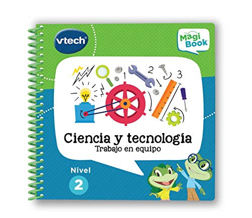 VTech - Libro MagiBook STEM Ciencia y tecnología, Trabajo en equipo, resuelve problemas trabajando en grupo, prueba-error, Nivel 2 (3-6 años) (80-480922)