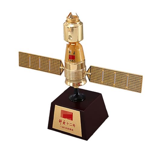 WANSUPYIN Shenzhou 12 Modelo de satélite de nave espacial escala 1:80 satélite de larga marcha modelo de cohete modelo de ciencia de aviación modelo de exposición