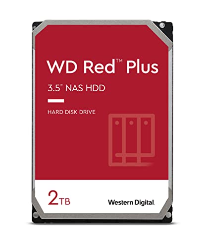 WD WD20EFAX RED Disco duro 3.5" para dispositivos NAS 5400 RPM Class 2TB, SATA 6 Gb/s, CMR, 64MB Cache, Rojo