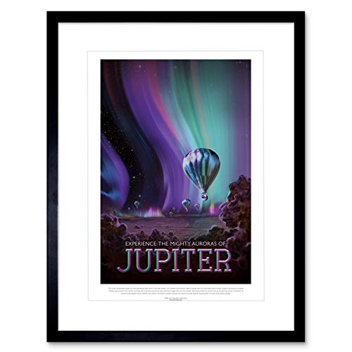 Wee Blue Coo NASA Poster Space Travel Advert Jupiter 9x7Framed Art Print F97X13678 Decoración de la pared del cartel enmarcado impresión 9x7 pulgadas