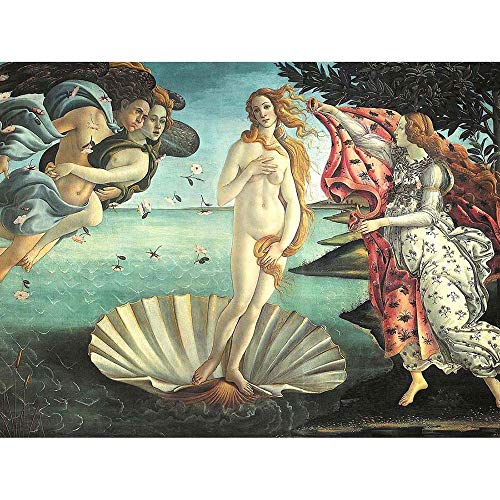 Wee Blue Coo Painting Sea Shell Goddess Birth Venus Botticelli Art Print Poster Wall Decor 12X16 Inch