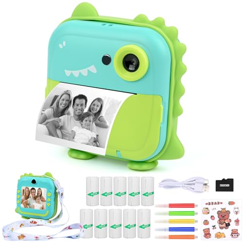 Weinsamkeit Camara Fotos Infantil, 2,4 Pulgadas Numérique con 32GB SD Card, Papel de Impresión y Lápiz de Color Regalos para Niños 3 a 14 Años