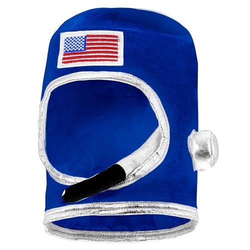 Widmann - casco de astronauta para adultos, azul, sombrero de tela, nasa, espacio, astronauta, piloto espacial