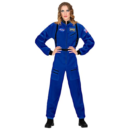 Widmann - Disfraz de astronauta, traje espacial, mono azul, espacio, chica del espacio, hombre del espacio, disfraces de carnaval