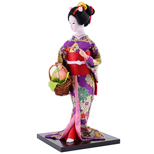 WINOMO Muñecos japoneses Geisha Kimono Geisha asiática de 30,5 cm, Figuras coleccionables, esculturas de Escritorio para Oficina, Bar, decoración del hogar, Regalos (Estilo E)