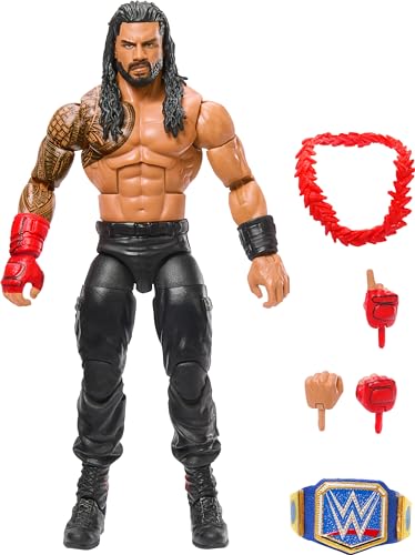 WWE Figura de acción Roman Reigns Top Picks Elite Collection con accesorios HWX34