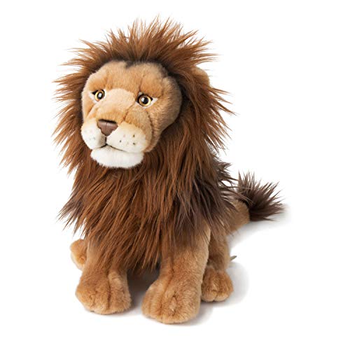 WWF Colección World Wildlife Fund Peluche de león Realista, Aprox. 30 cm de Alto y maravillosamente Suave, Multicolor, (WWF00839)