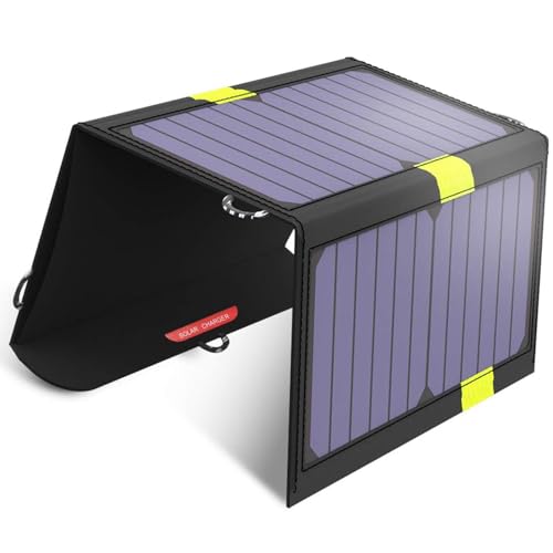 X-DRAGON 20W Cargador Solar portátil 2 Puertos USB a Prueba de Agua, IPX4, Panel Solar Plegable para teléfono Inteligente, Tableta, Exterior, Camping
