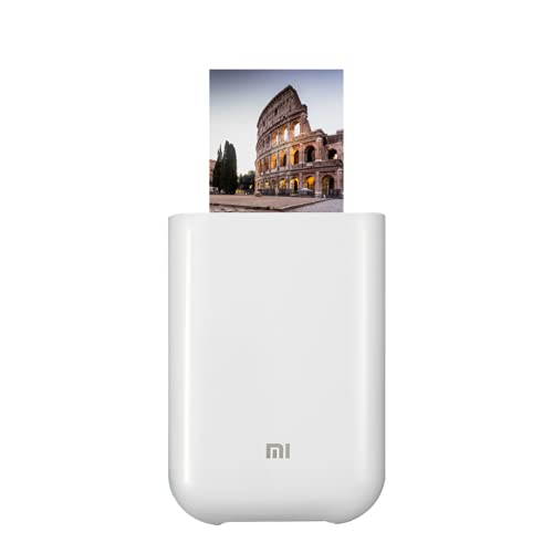 Xiaomi Mi Portable Photo Printer, Impresora Láser Portátil, Papel fotográfico brillante, Impresión térmica, Conexión Bluetooth / USB / WLAN, Blanco, Versión Italiana