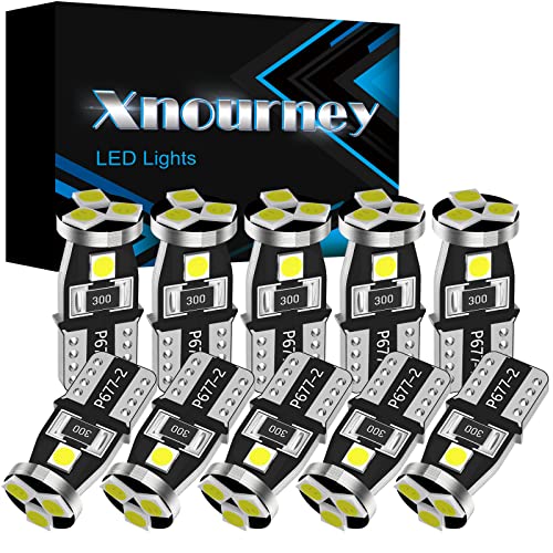 Xnourney T10 194 bombillas LED para automóviles,W5W 168 bombillas led,5smd 6000k mapa de cúpula interior de automóviles LED blancos luz de licencia de control de puerta bombillas LED